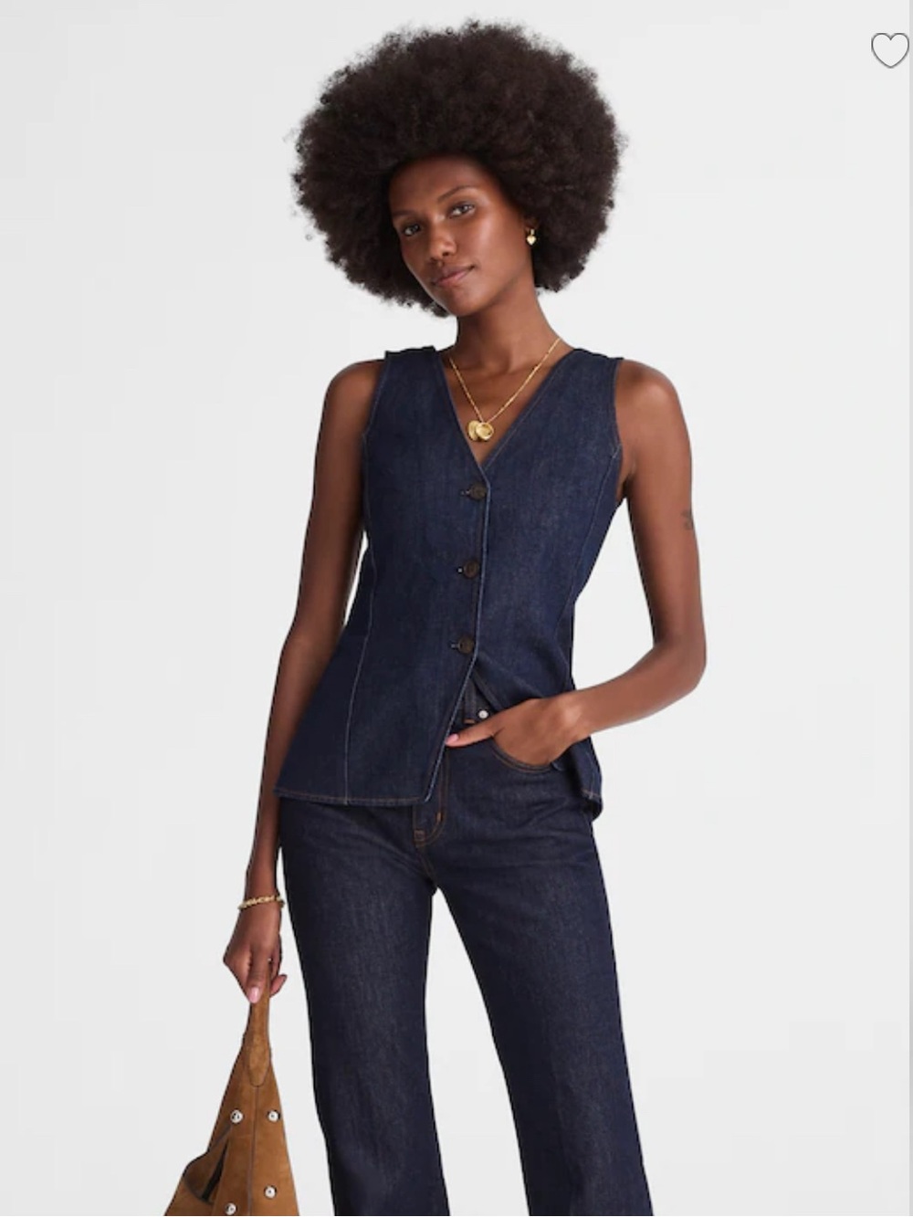 Madewell Denim Cutaway Vest -NWOT